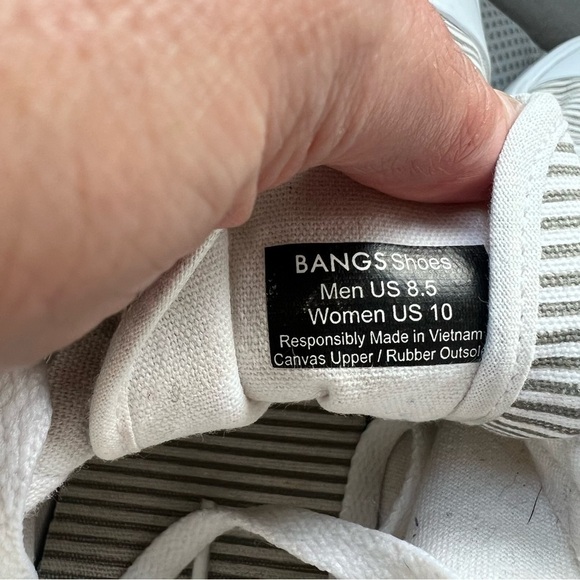 Bangs Canvas nautical striped high top sneaker 10 - Picture 6 of 6